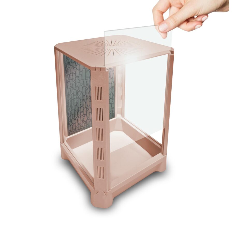 Terrarium Terradise 15x15x25cm - Terracotta. Otwarcie w formie gilotyny